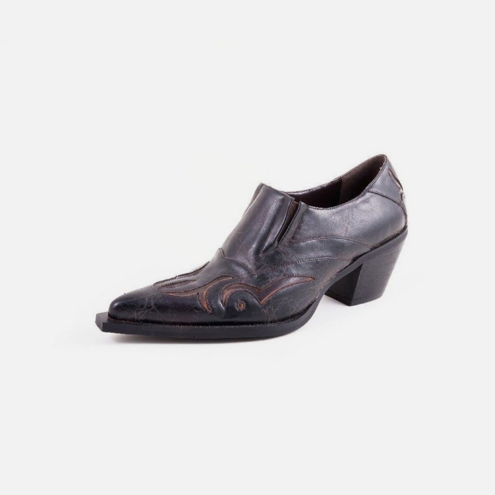Women’s Roper ‘Sarah’ Western Ankle Boot - Black with brown inlay